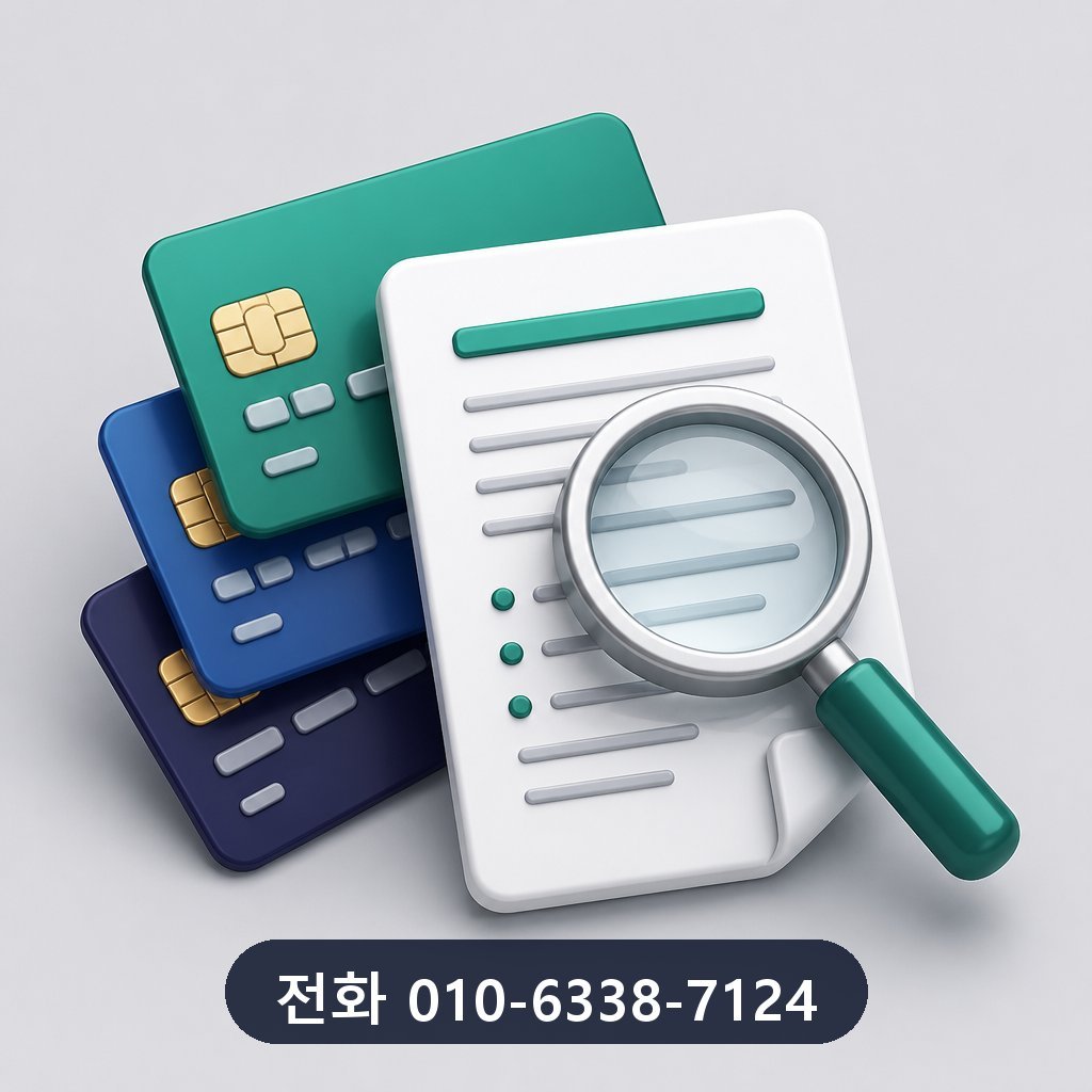 인천 카드깡 카드사 약관 확인 이미지 · 문의 010-6338-7124